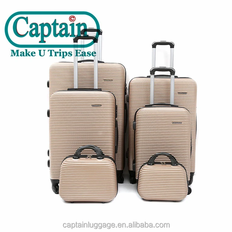 Factory Custom Carry On 6 Pcs Luggage Set Travel Trolley Bags Hand 4 Wheels Portable Suitcase With Makeup Box