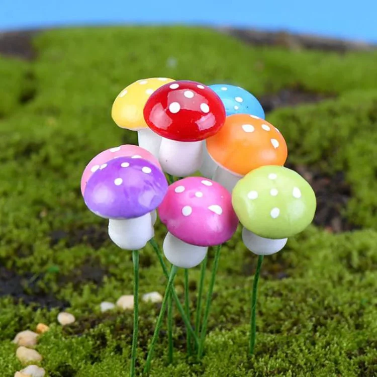 Simulation plant foam color small mushroom micro landscape potted bonsai decoration accessories 	fake mushroom for decoration