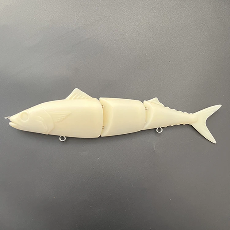 High Quality 23cm 104g Unpainted Mackerel Lure Swimbait 4 Segmented Fishing Lure Swimbait Blank For Bass Fishing