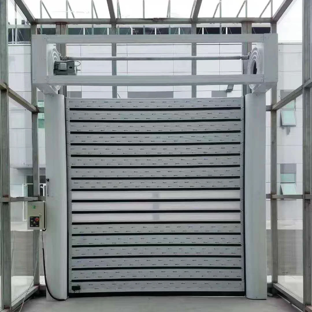 China Latest Design Aluminum Low Price Shutter Roller Gate Metal High Speed Hard Panel Door for Garage