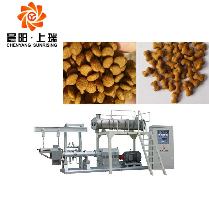 Automatic inflated kibble small dog wet extruder canned dry making pellet pet food machine line