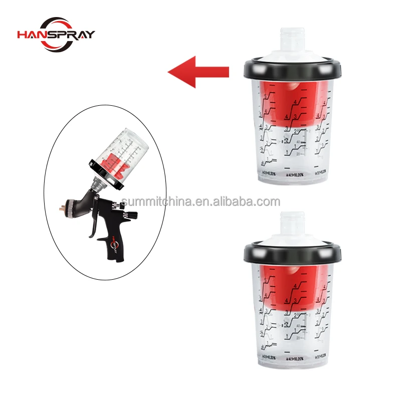 Paint Plastic Cup with Lid 125 Micron Filters 190 Micron Filters Automotive Paint Mixing Cup