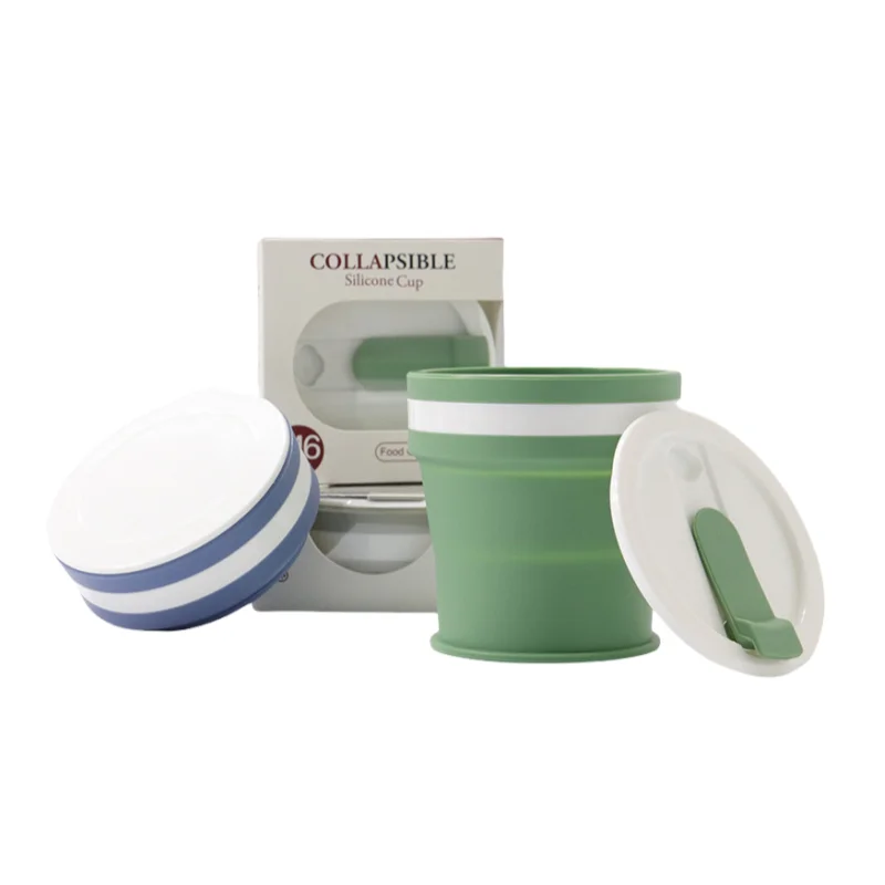 Customizable food grade silicone water cup portable heat-resistant and heat-resistant outdoor water cup