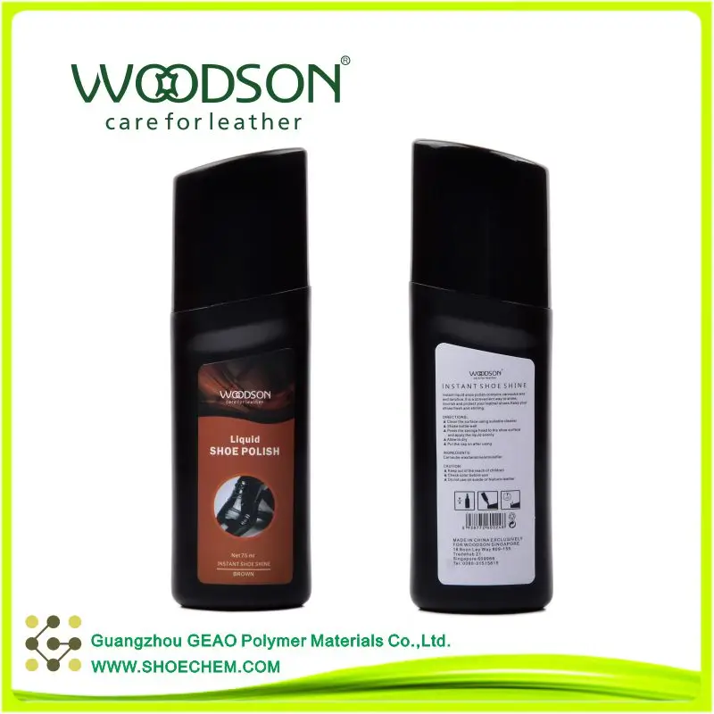 OEM liquid shoe polish with sponge applicator smooth leather shoes instant liquid shoe shine