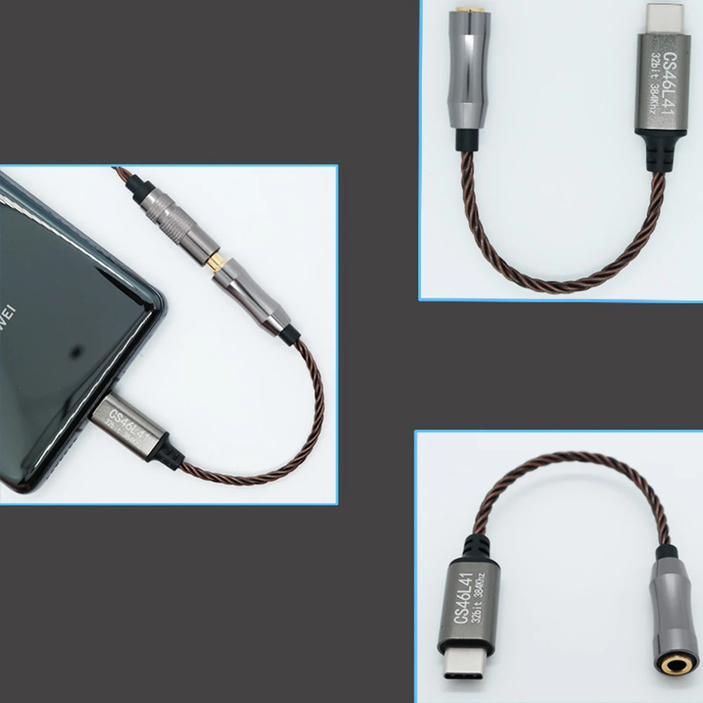 Цифровой Hi-Fi усилитель для наушников типа C с Type C на 3,5 мм Cs46L41 чип декодирование DAC аудио кабель-адаптер для Android Win10