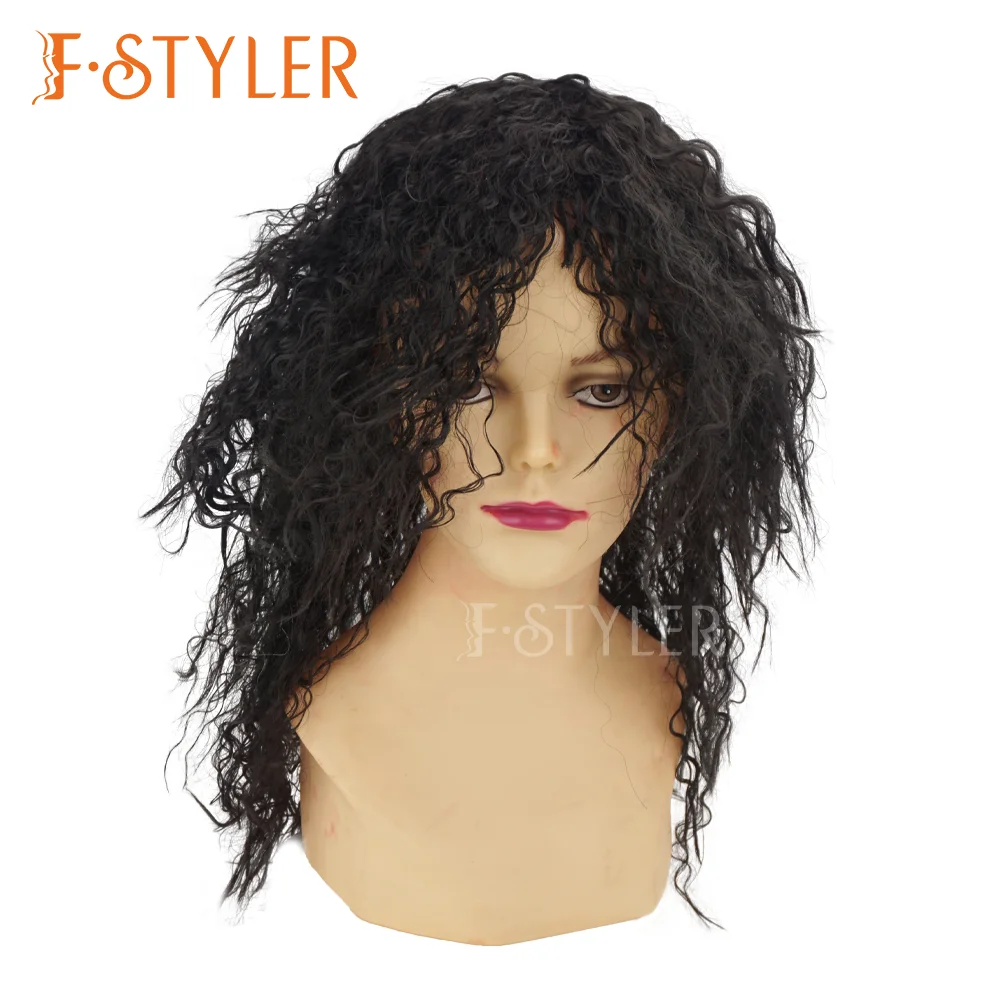 FSTYLER Premium Michael Jackson, свободный кудрявый поп-парик, синтетический оптом, оптовая продажа, заводская настройка, модный костюм, парик