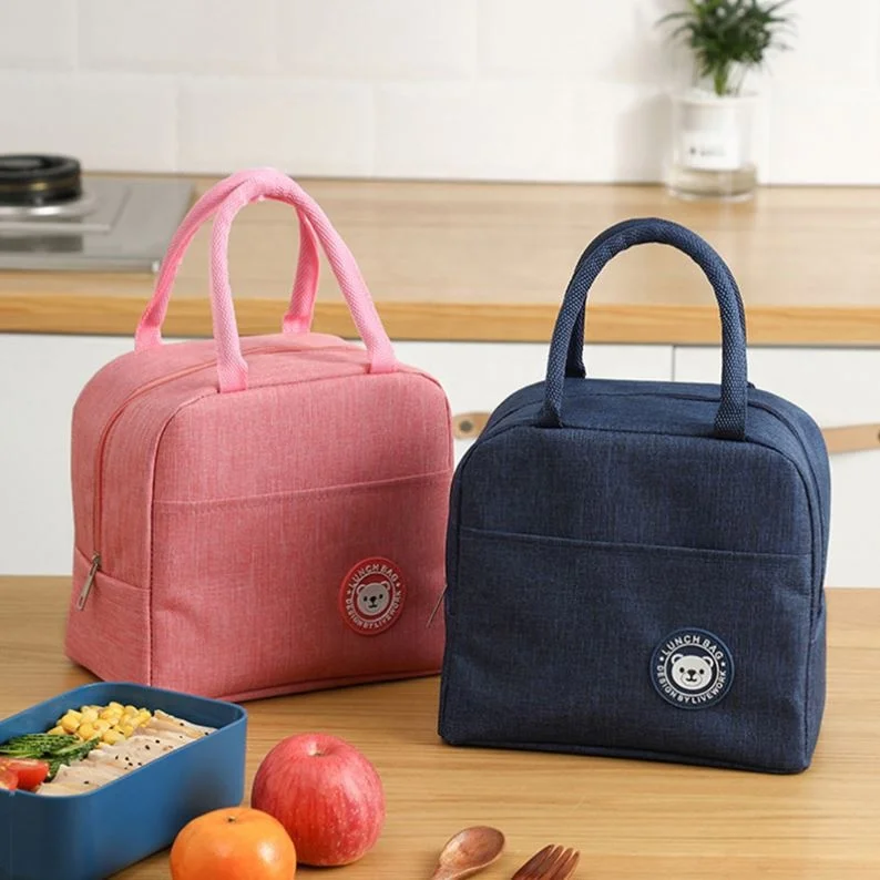 New Thermal Lunch Bag Insulated Lunch Box Tote Cooler Handbag Women Portable Convenient Box Tote Food Bags