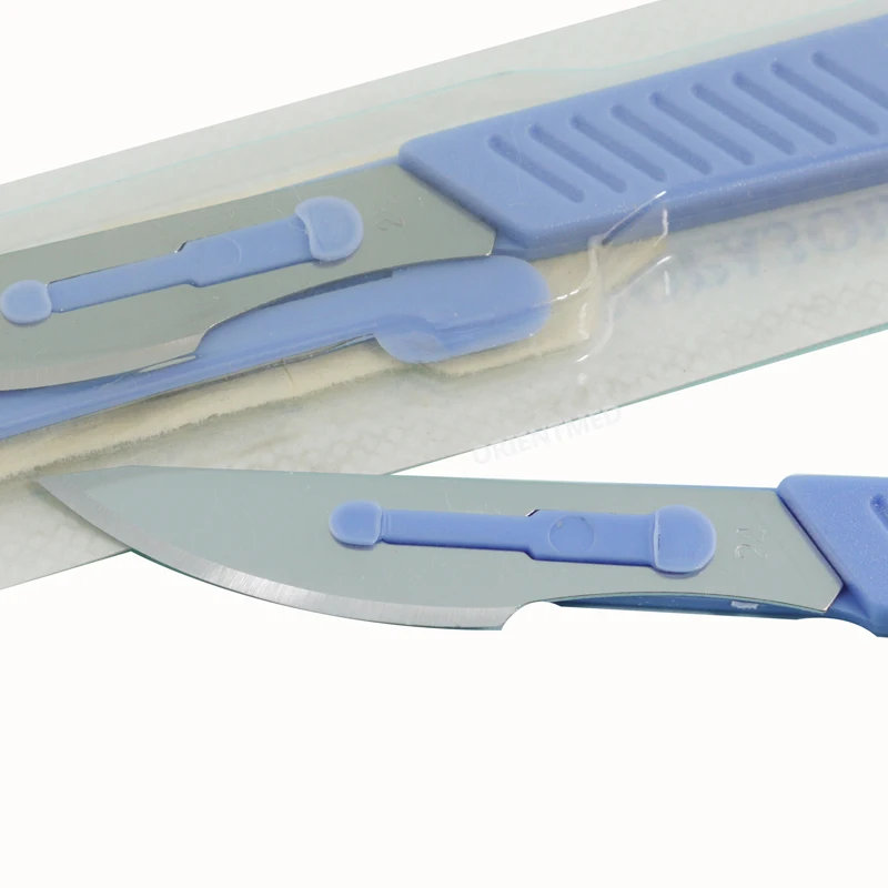 ORIENTMED sterilized surgical medical No 12 15 15C 17 23 24 25 custom disposable surgical blade 15c for surgical operation