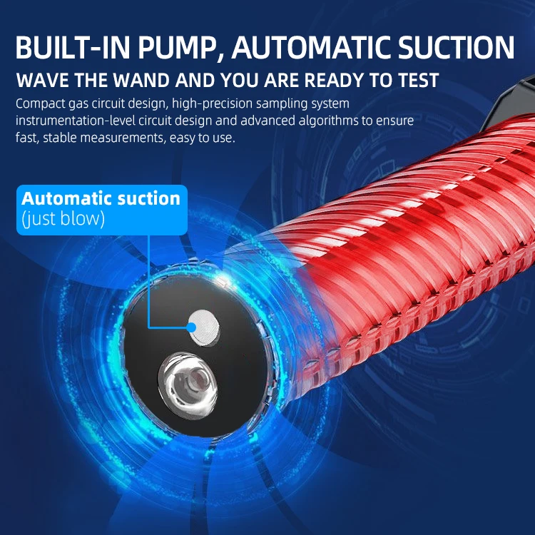 Professional-Grade Accuracy Portable Fuel Cell Sensor Breath Alcohol Tester with Voice Broadcast
