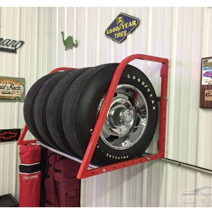 expandable wall tire rack and adjustable wall shelf systems