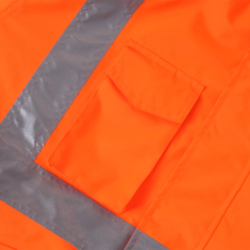 Fluorescent reflective cotton canvas work jacket to ensure safety