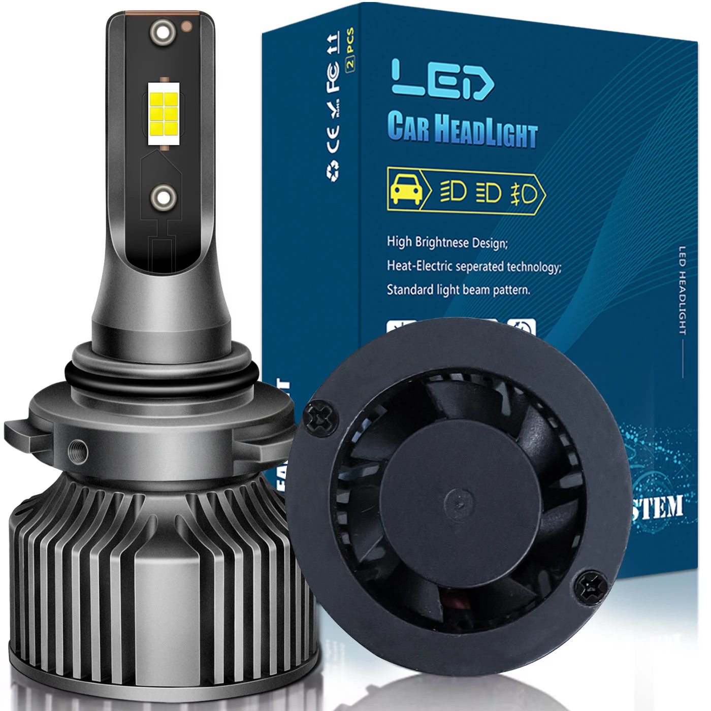 High Low Beam 9005 Led Headlight Bulb 50W 6500K H4 H7 Led Headlight Projector H8 9006 9012 H11 Auto Led Headlight Bulb