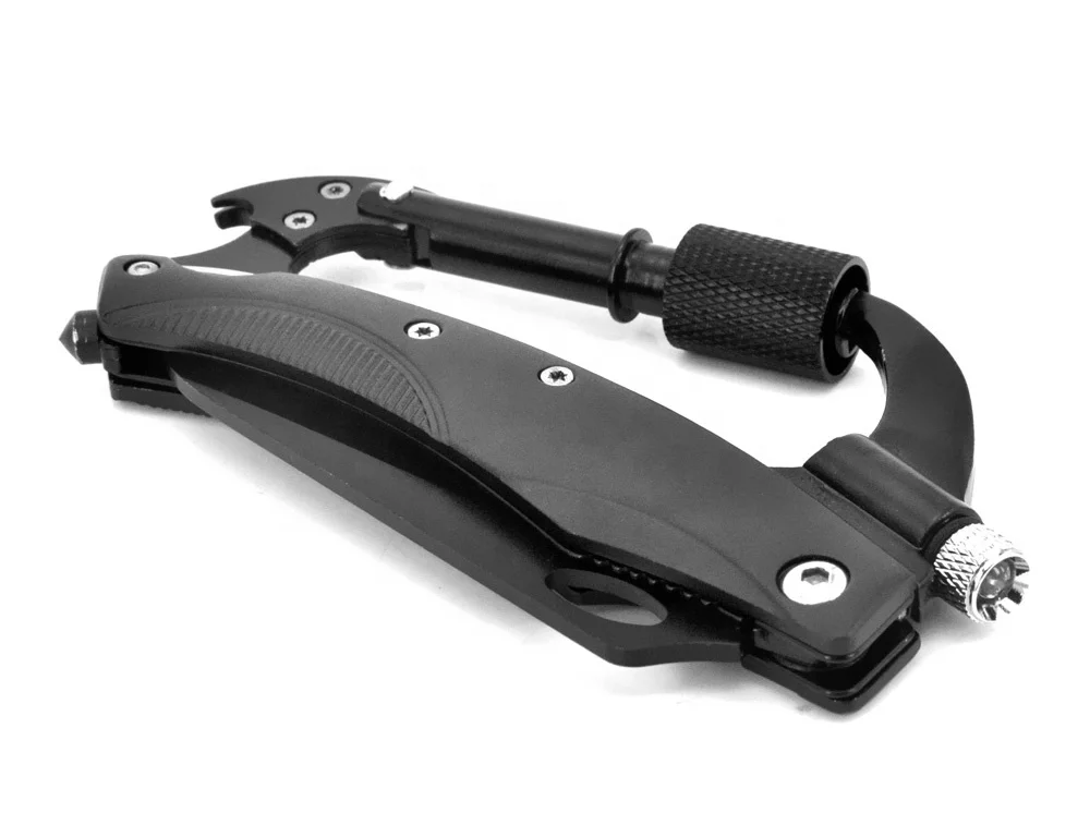 
Steel Rock Climbing Carabiner D-shape Aluminum Wholesale Outdoor Black Retail Industry Zinc 