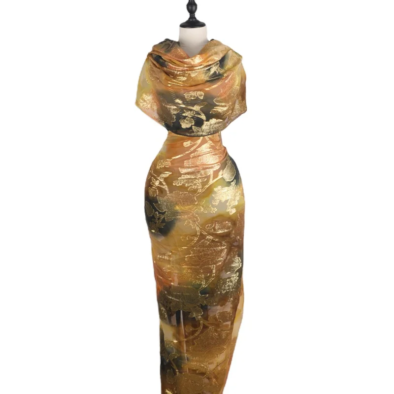 Wholesale Garbasar Classical Design Silk Multicolor silk dirac somali velvet fabric for somali dirac Best faransawi silk chiffon