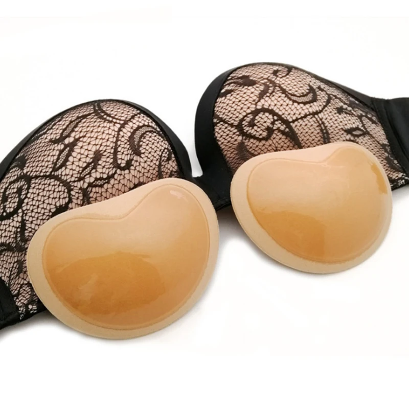 Hot Selling Bikini Inserts Breast Enhancer Insert Sponge Foam Bras Cups Adhesive Sticky Push Up Breast Pads