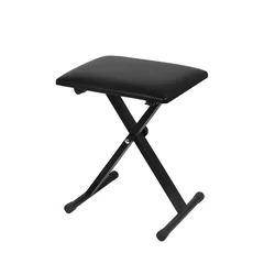 chinese factory OEM Music Stool Keyboard Stool Adjustable Height X-Style folding keyboard Piano Bench Padded Seat
