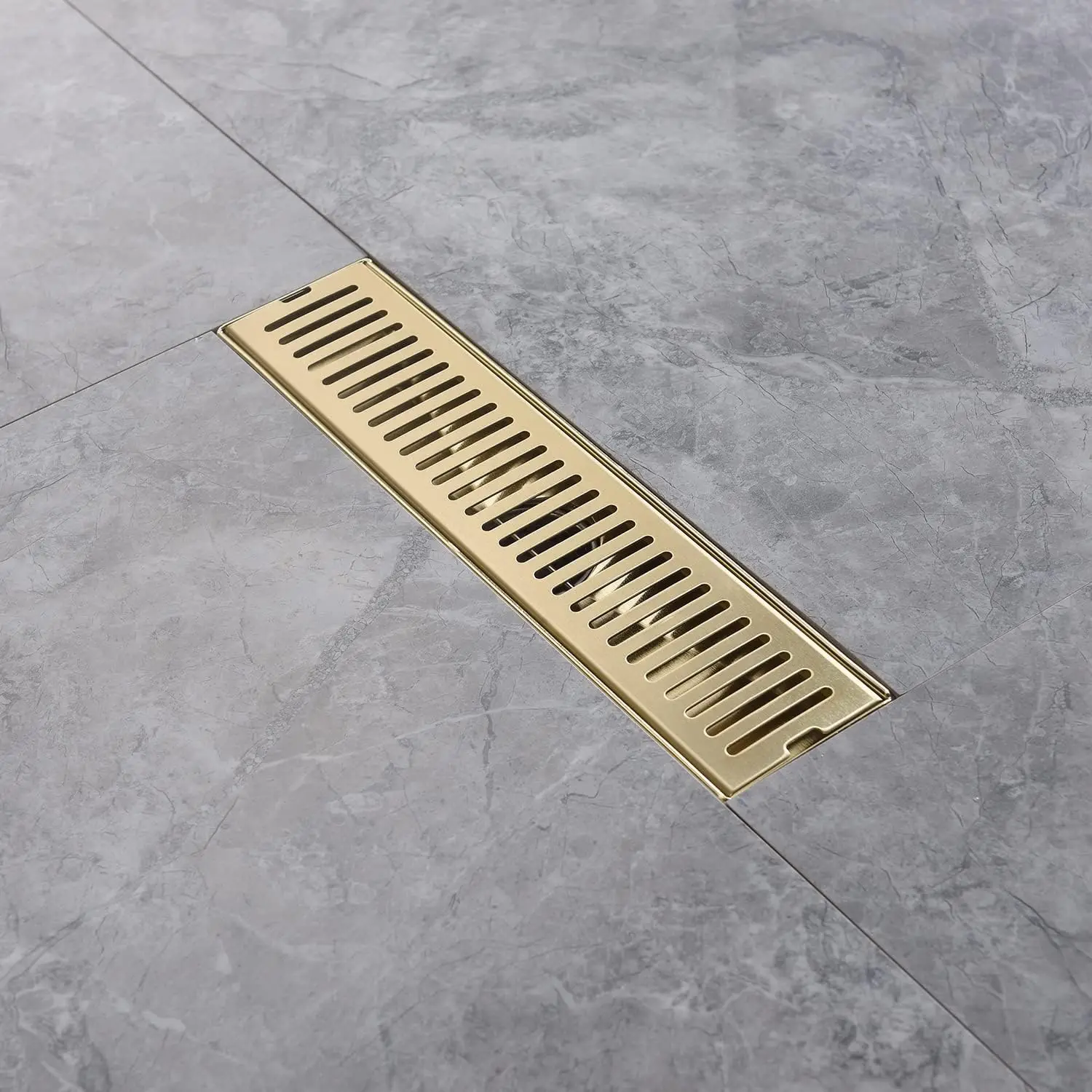 Linear Removable Rectangle Bathroom Sink Pattern Cover Grate With Adjustable Foot Stainless Steel Drain Metal Building Materials