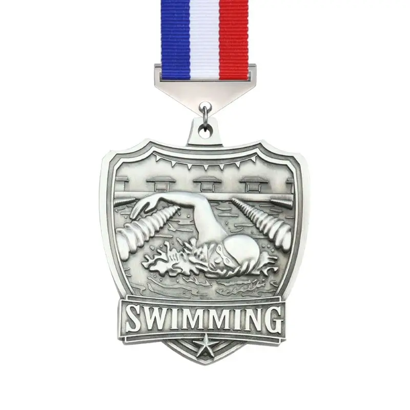 Ribbons Ribbon Sewing Machine Cabinet For Running Custom Logo Gold Key Blank Metal Sports Swimming Medal