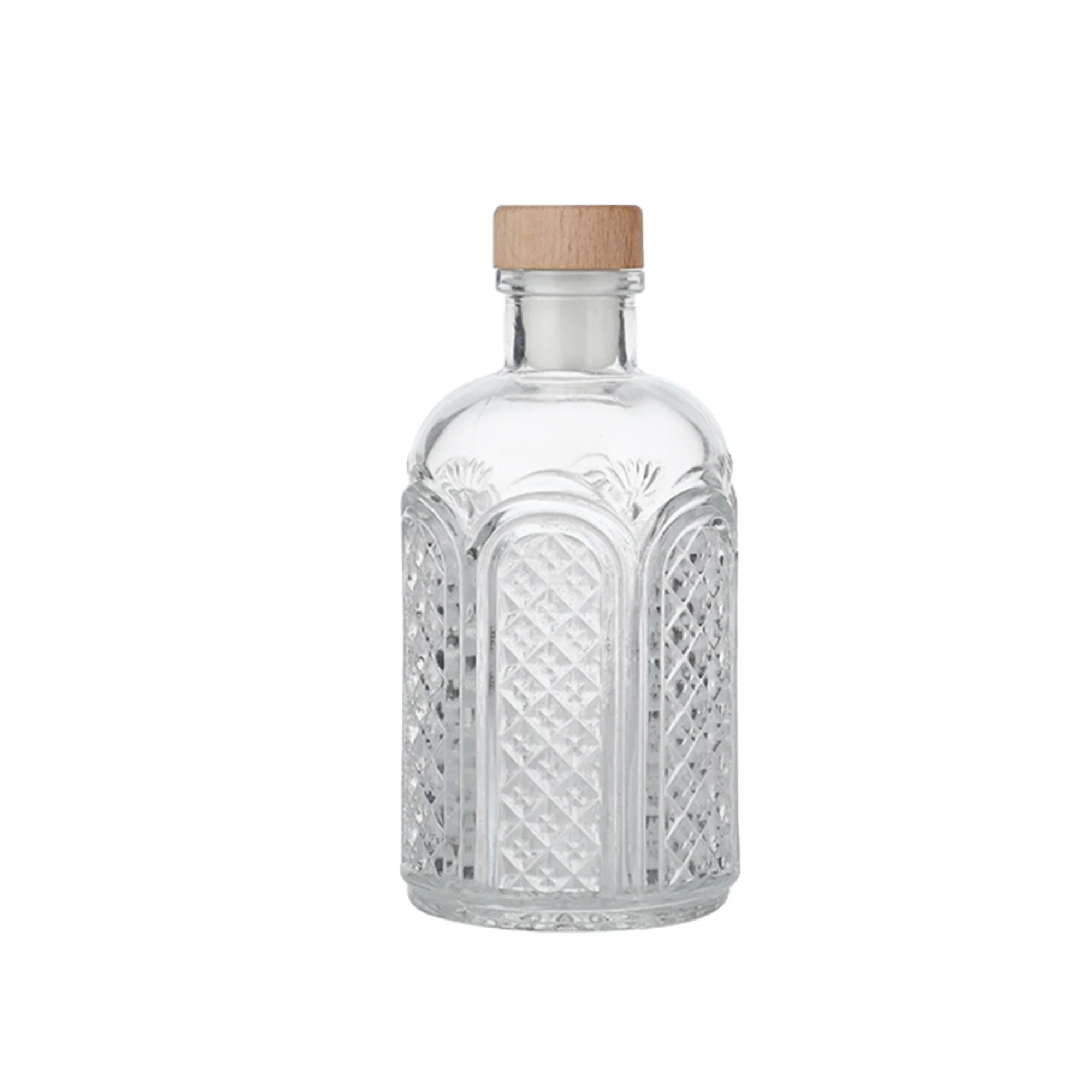 Custom best-selling 50ml 100ml 150ml 180ml 200ml 250ml round glass bottle Vodka gin Tequila Whiskey Rum