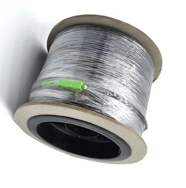  150 Meters Flat Shape Single Mode Steel Metal Member GJYXFCH Indoor Outdoor FTTH Drop Cable Fiber SC