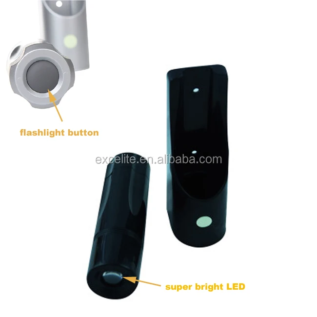 Hote Sale Emergency Hotel Wall Mounted Flashlight LED ABS Emergency Torch Light Rechargeable Flashlight Black White 80g Ip44 >12