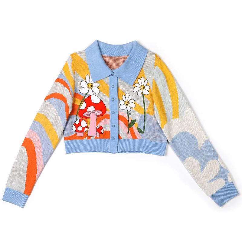 2022 Wholesale Custom OEM & ODM Logo Sweater women design knitwear ladies Cardigan Women Sweater Cardigan