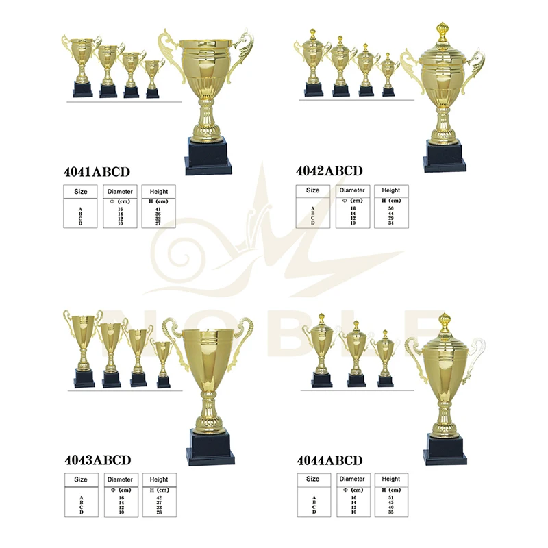 Noble  Metal Award Column Trophy Cup Tournament Trophy