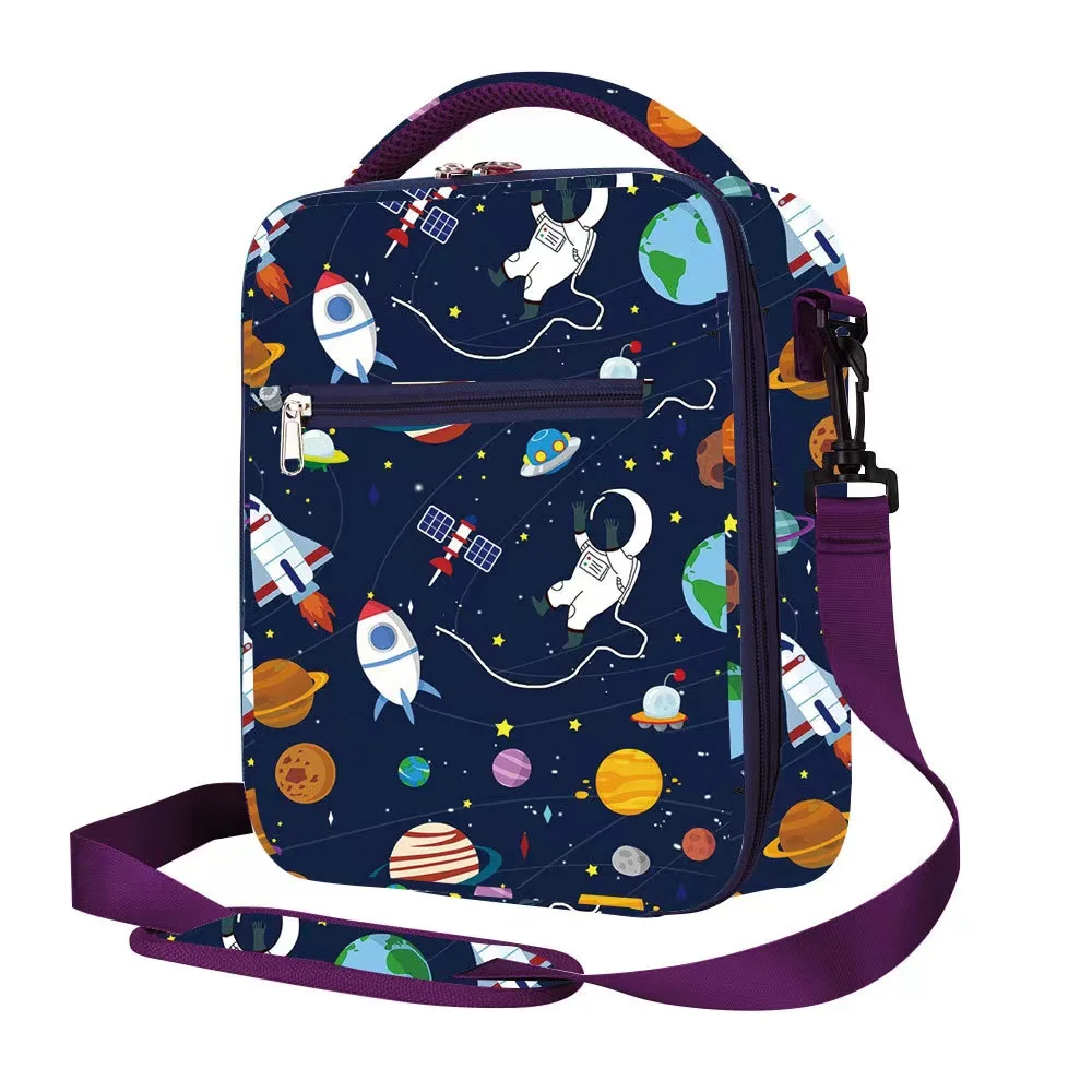 High Quality Cooler Bag Manufacturer Custom Print Pattern Waterproof Insulated Lunch Bag Cartoon Children Soft Mini Handbag Set