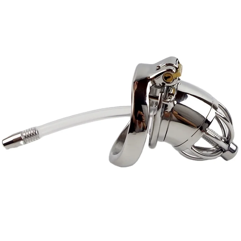 304 Stainless Steel Chastity Device With Urethral Sounds Catheter And Spike Ring S/L Size Cock Cage Choose Male Chastity Belt