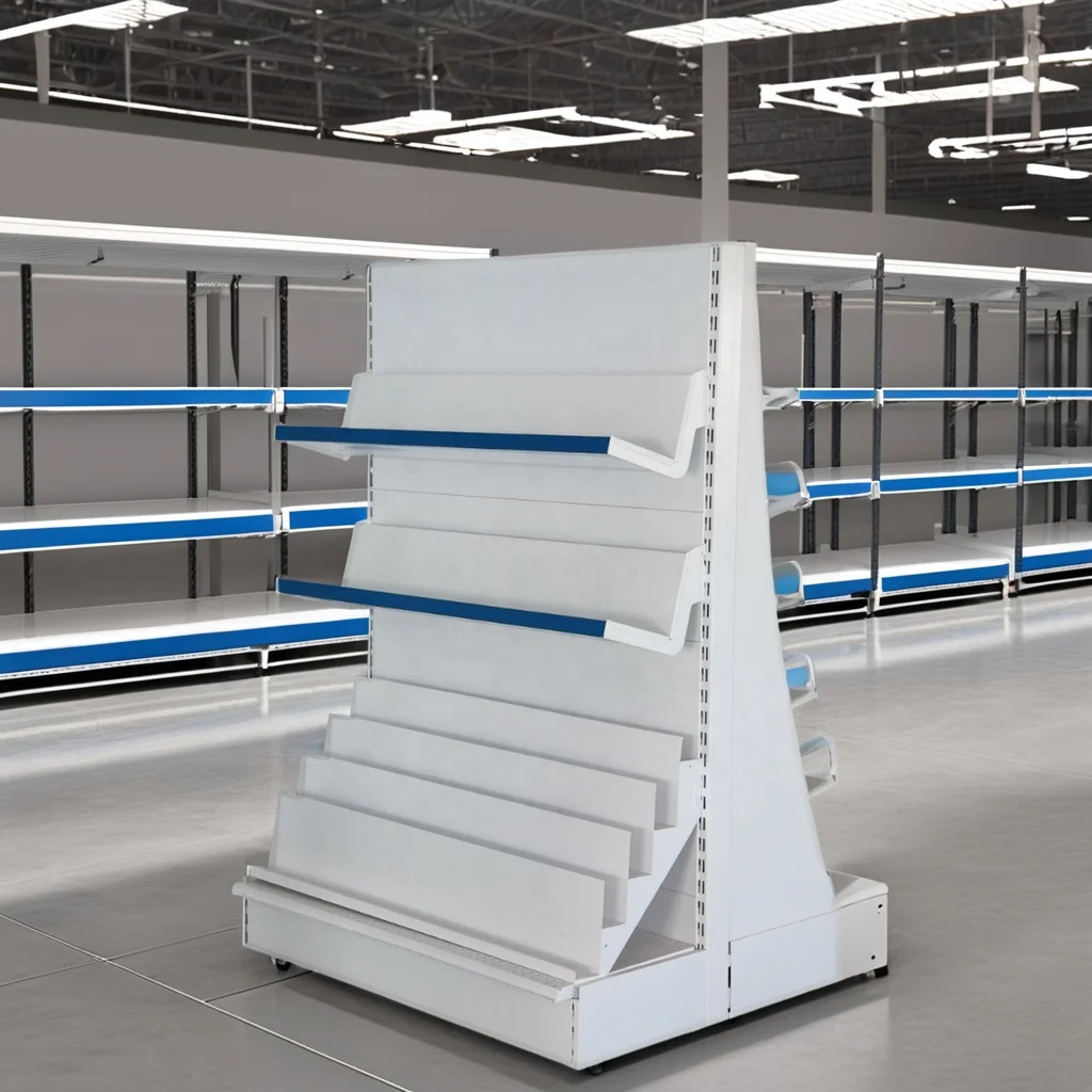 Cheap Supermarket Equipment Gondola Gandola Steel Shelves Supermarkets SuperShop Rack Retail Shop Gondola Shelf Display