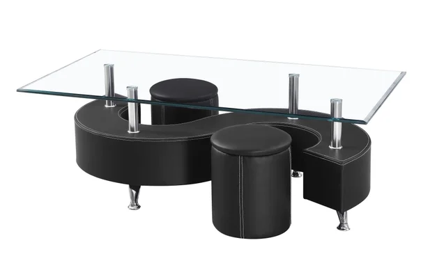 
hot sale classic coffee table black with S shape 