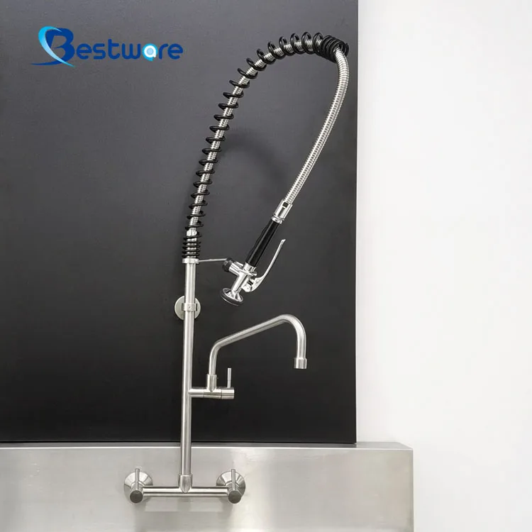 Современная промышленная настенная кухонная раковина из нержавеющей стали