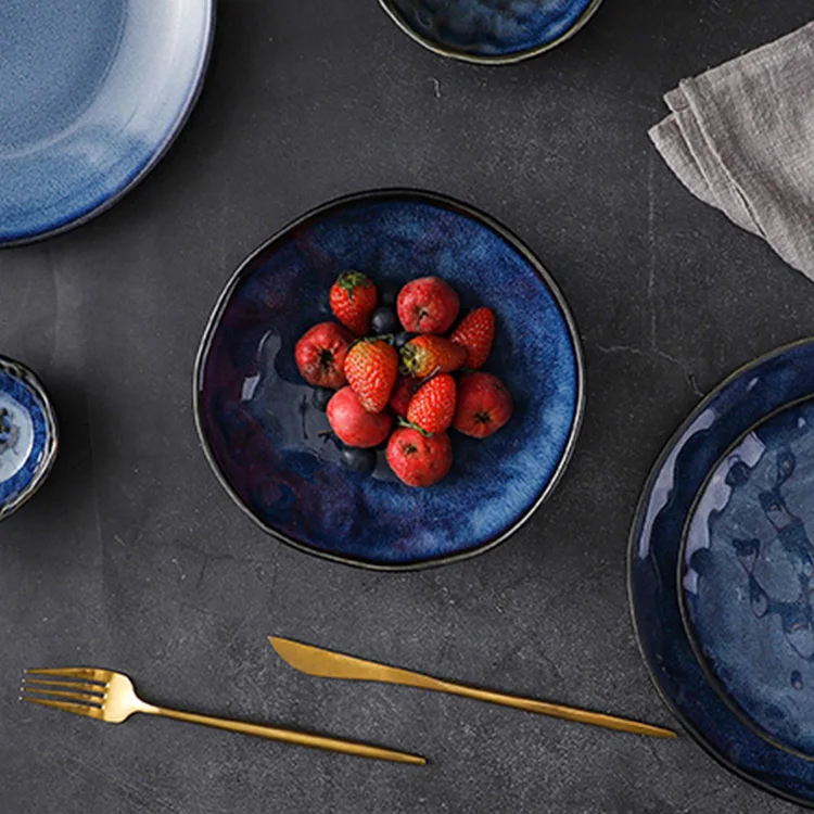 Classic Restaurant Fine Porcelain Crockery Dinner Set Nordic European Rustic Dinnerware Sets