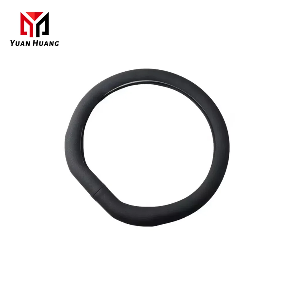Auto Decoration Covers Accessories Genuine Leather Anti-slip Cowhide Silicone Material Universal Car Steering Wheel Cover