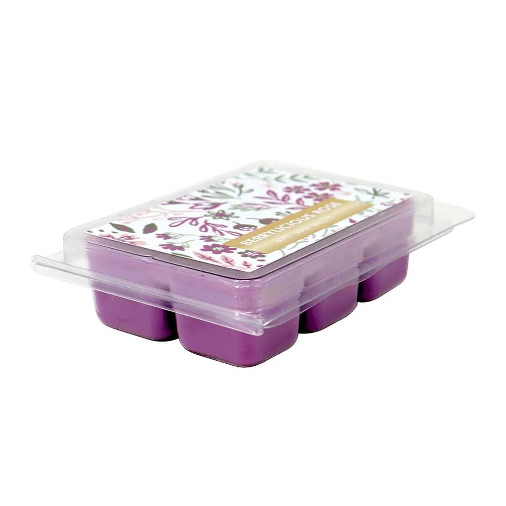 Vietnam Factory Wholesale Cheap 6 Cubes Wax Clamshell Packaging 2.5oz Colorful Aroma Candle Wax Melts