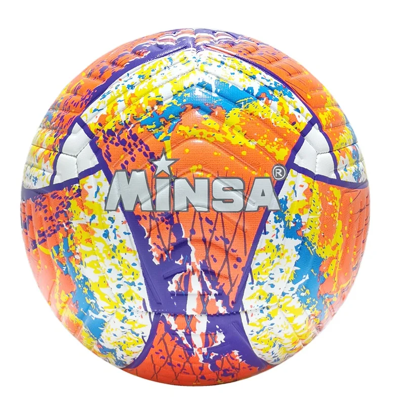 B7447 MINSA Professional Size 5 TPU Textured Thermal Bonded Molten Football Hot Sale Soccer Ball for Training and Match