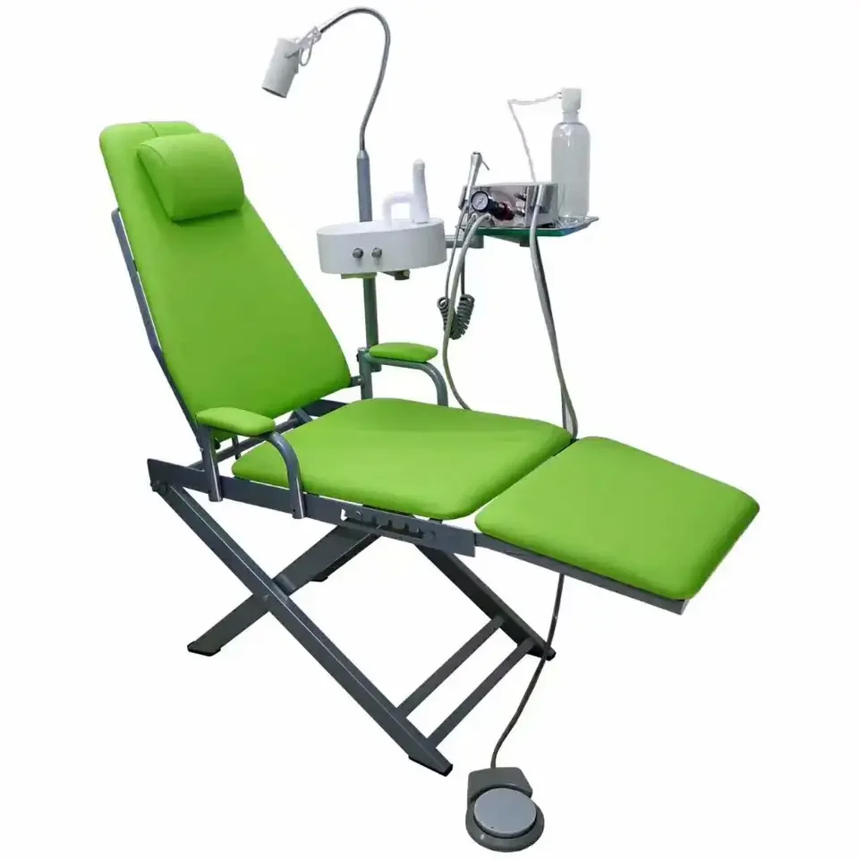 Folding Teeth Whitening Restorative  Dental Chair  with Fully Accessories  for dental  Clinic CE ISO