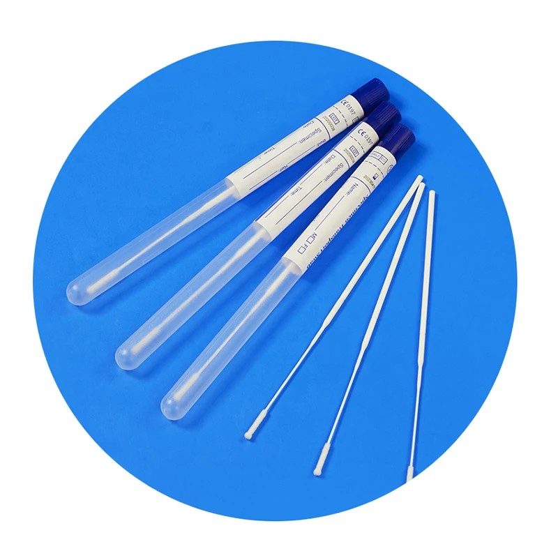 Sterile Nasopharyngeal swab cells specimen collection nylon flocked swab