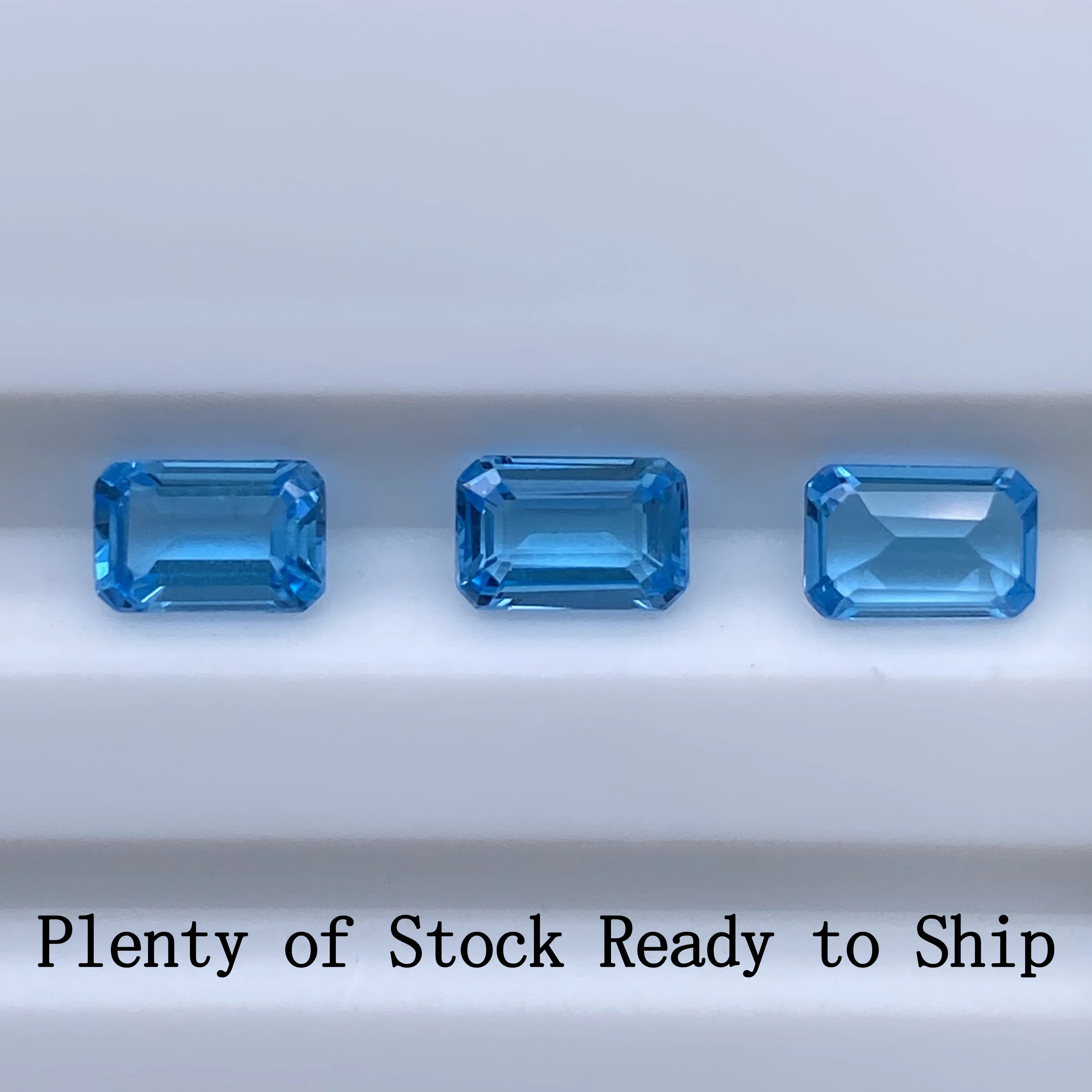 Octagon Shape 5x3mm ~ 20x15mm Natural semi precious Loose Gemstones  Good Quality  Making Jewelry Natural Swiss Blue Topaz
