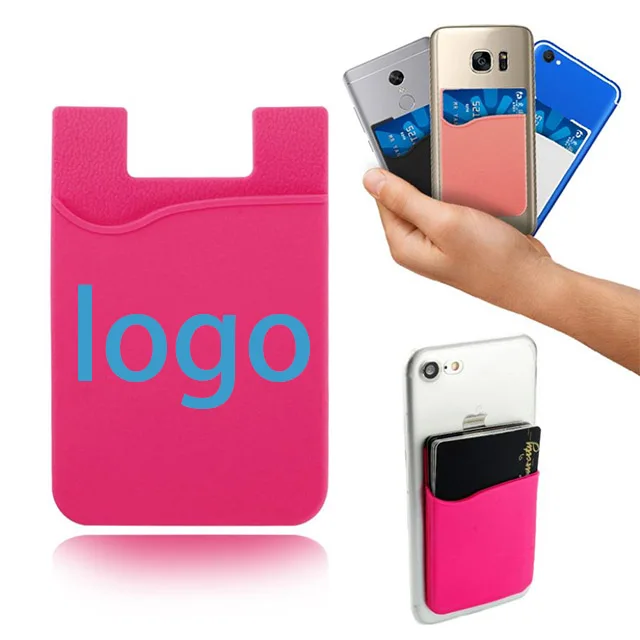 Sedex заводской Пользовательский логотип печать универсальный держатель карты клейкий Силиконовый сотовый телефон кошелек