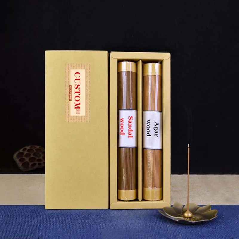 Wholesale 21CM 200G/Box Natural Sandal Wood Arborvitae Agar Wood Incense Sticks Fragrance Combination