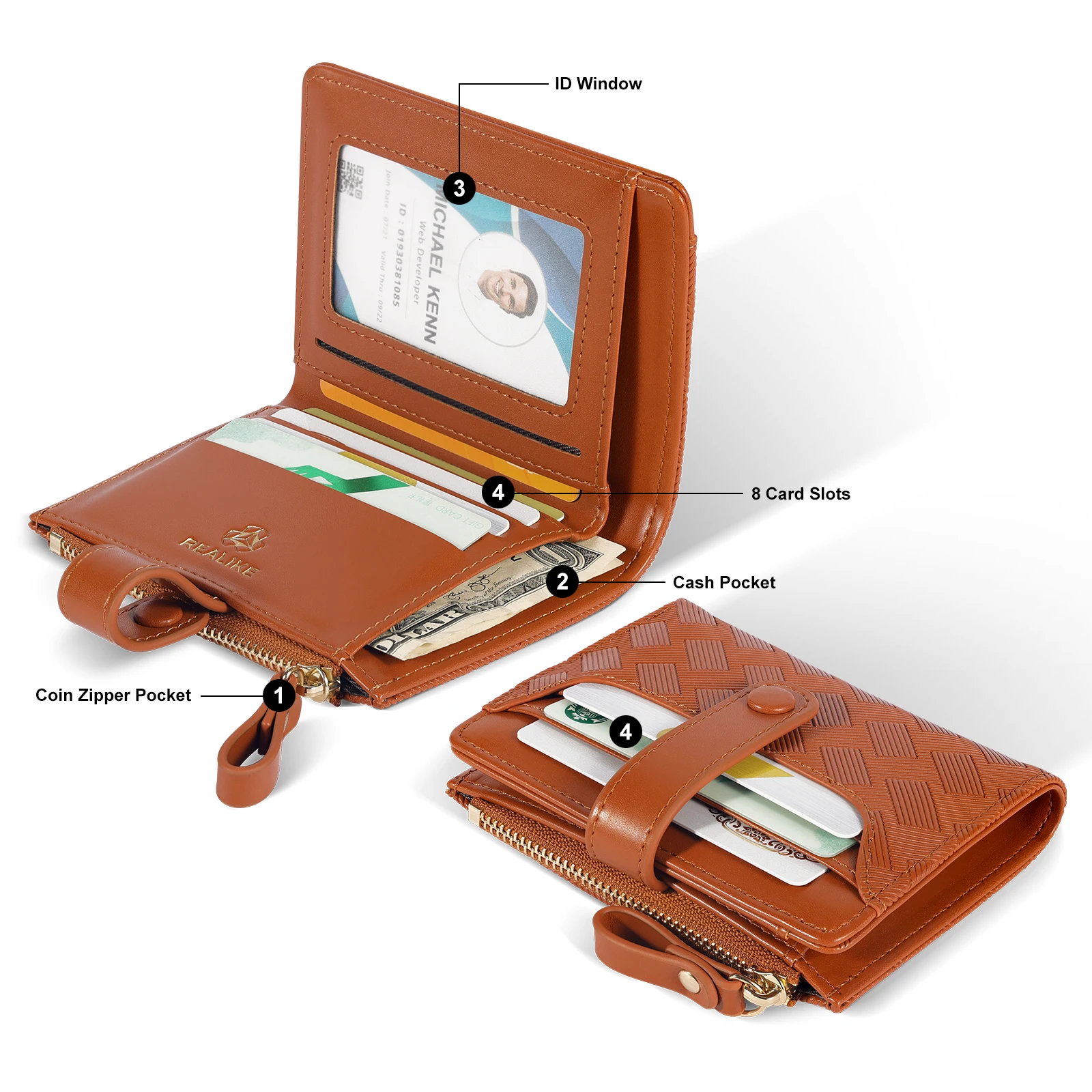 Designer Woven Wallets and Bags Women Luxury RFID PU Leather Famous Brands Sinatech Ladies Purse Wallet