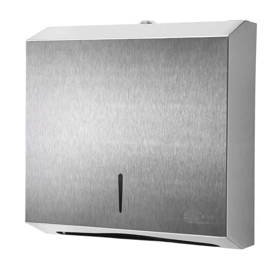 Stainless Steel Paper Towel Dispenser Wall Mount Comercial Hand Towel Dispenser with Lock Trifold/C Fold Paper Towel Holder