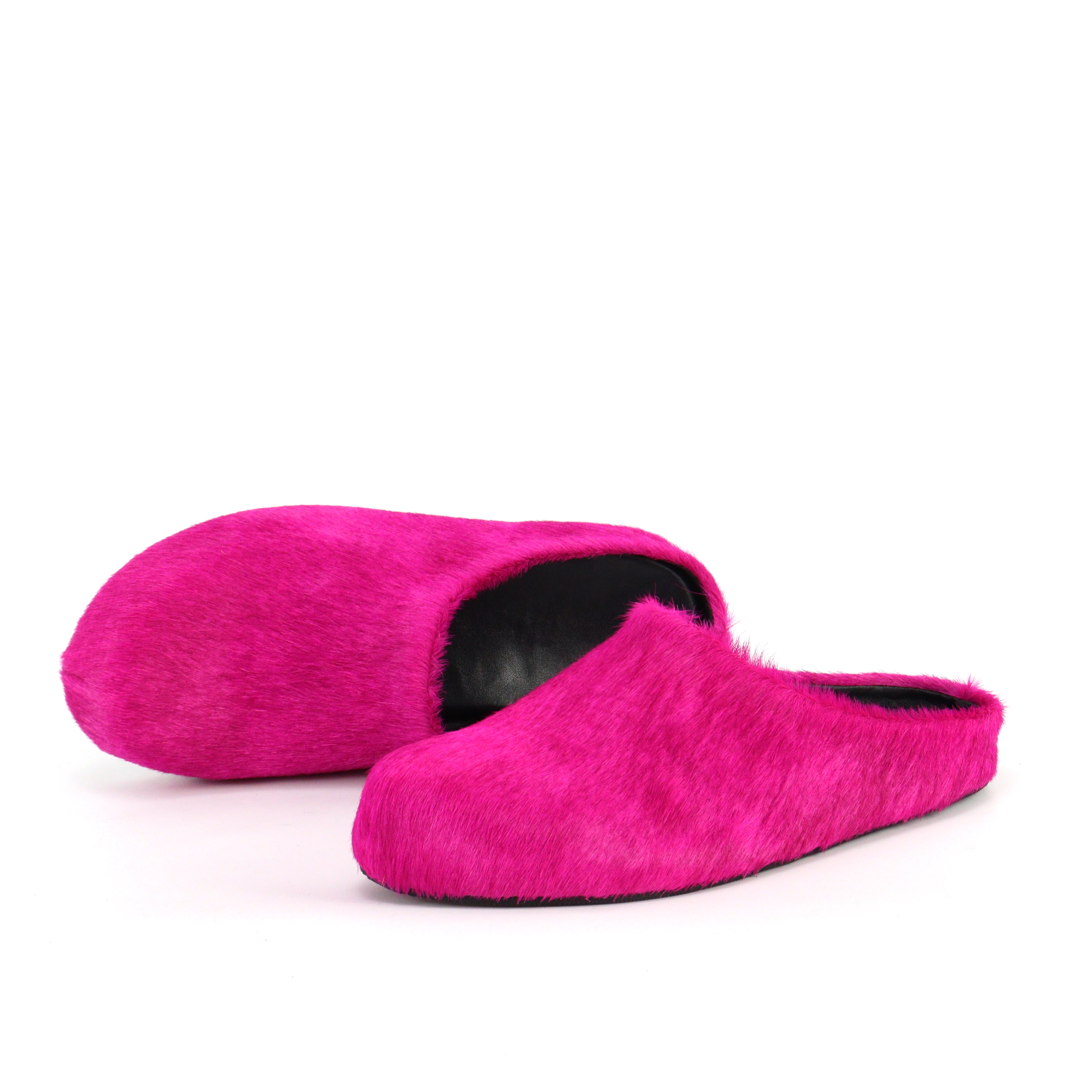 Fashion Luxury Women Winter Loafers Flat Real Fur Slides Horsehair Fluffy Plush Furry Slipper with Logo Customized