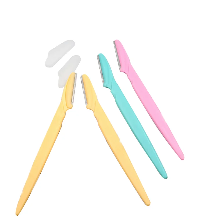 Amazon Hot Selling Foldable Stainless Steel Women Razor Eyebrow Trimmer Hair Eyebrow  Remover Trimmer Set Other Makeup Tools