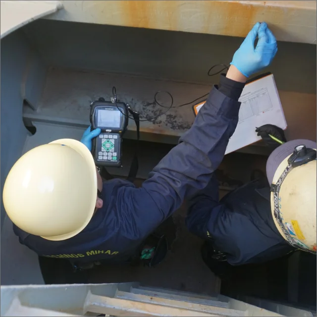 Измерение толщины для судна