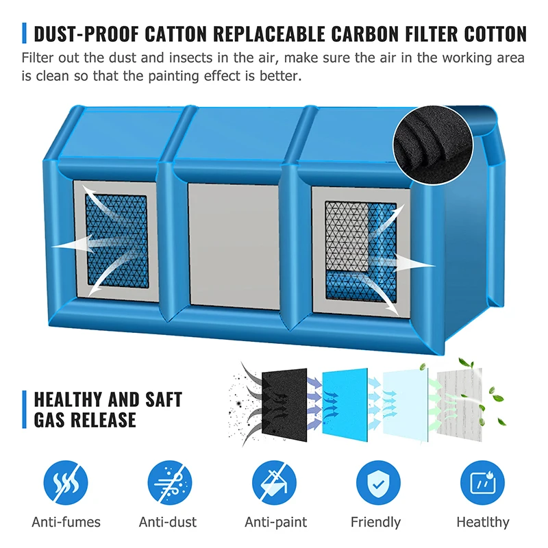Huaning Manufacturer Auto Universal Inflatable Outdoor Spray Portable Paint Booth
