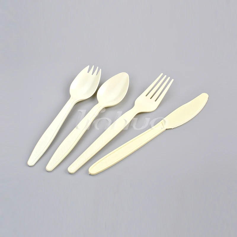 
Pla knife and fork spoon compostable reusable cutlery set 