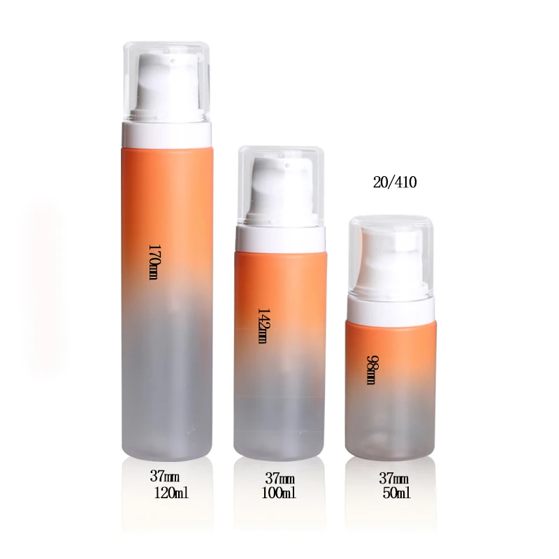 customize Plastic 30ml 50ml 70ml bottles cosmetic cream toner foundation packaging small lotion pump bottle