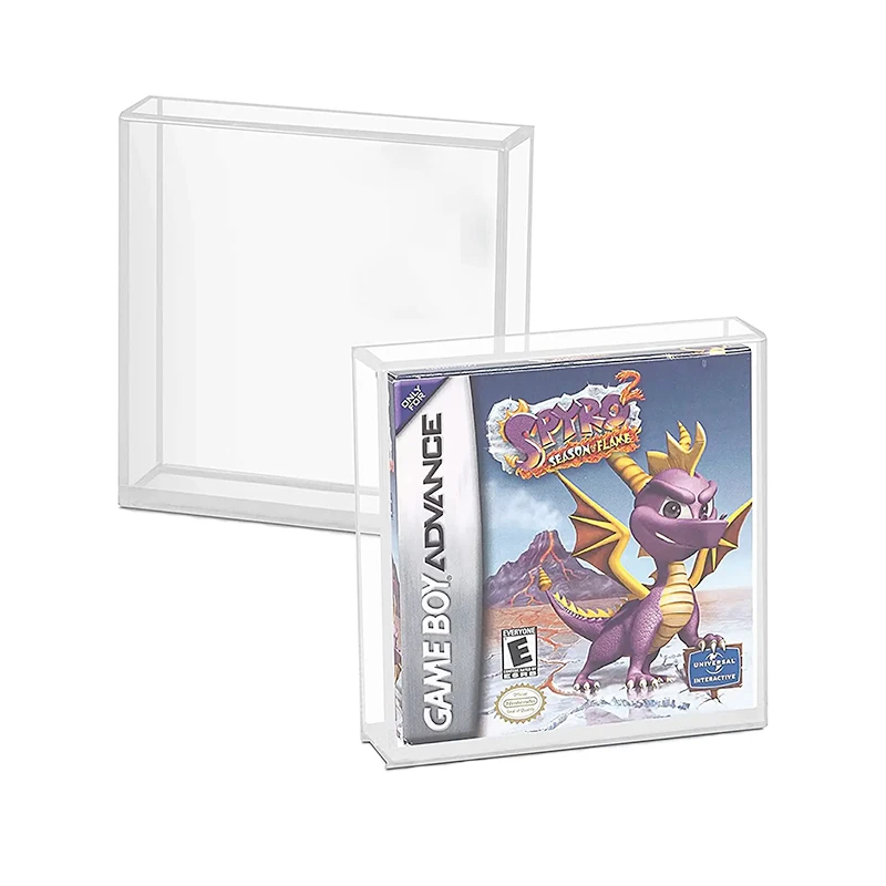 Custom Acrylic Video Game Box Protector Compatible for Game Boy and Game Boy Advance GB/GBA Display Box